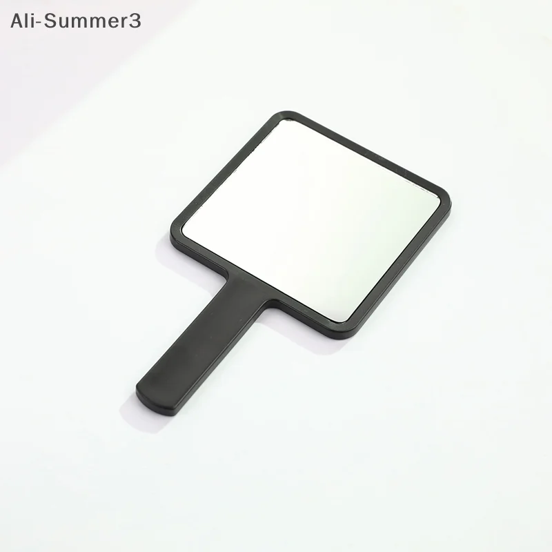 (YY)1Pc 2025 New Handle Mirror Square Makeup Mirror Handheld Vanity Mirror Hand Mirror Makeup