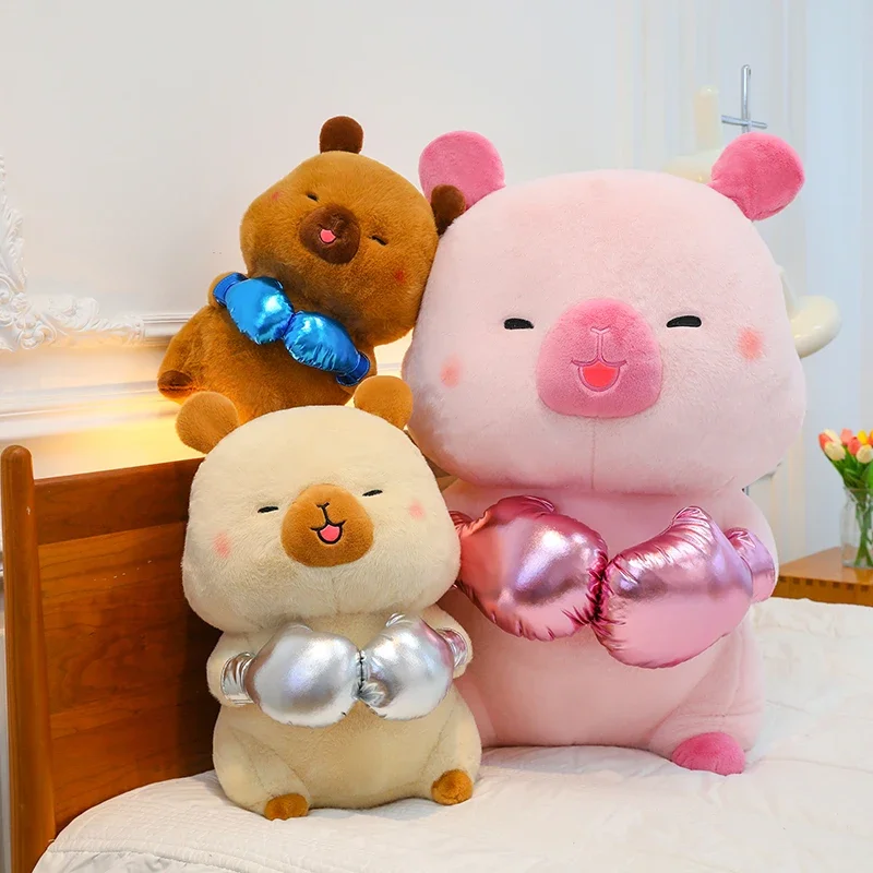 Neue 45/55cm kawaii Boxer Capybara Plüsch tier Anime niedlichen Internet Promi Big Capybara Puppe hässliche Puppe Meers chweinchen Puppe Kinder Geschenke