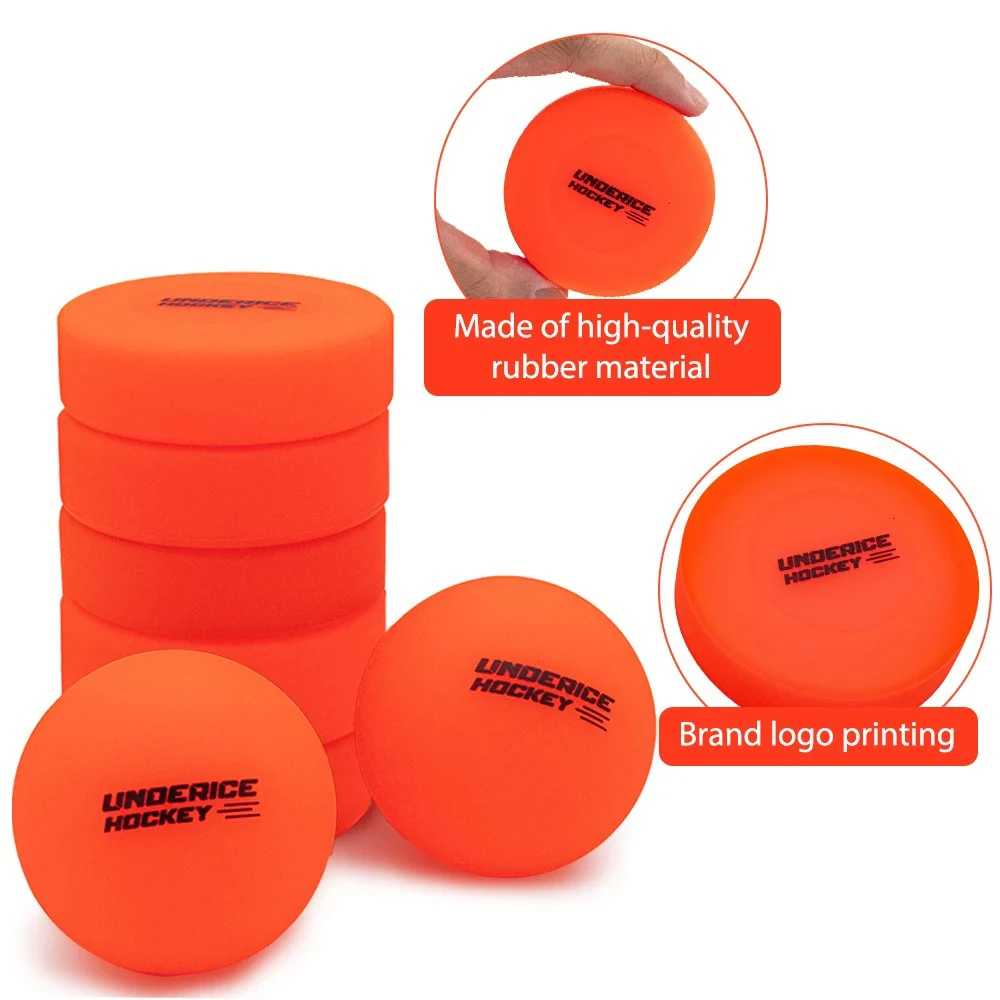 3pcs Hockey Puck Roller Road No-Rebound Ball Hockey Round Ball For Street Hockey Training Accessories