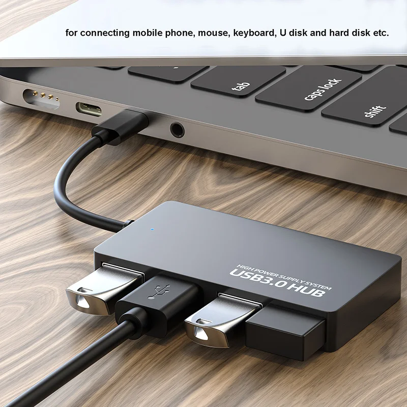 4 Ports USB 3.0 2.0 HUB Thin USB Type C Extend Converter Data Transfer Hub for PC Laptop Adapter Multiple Charging Dock Expander