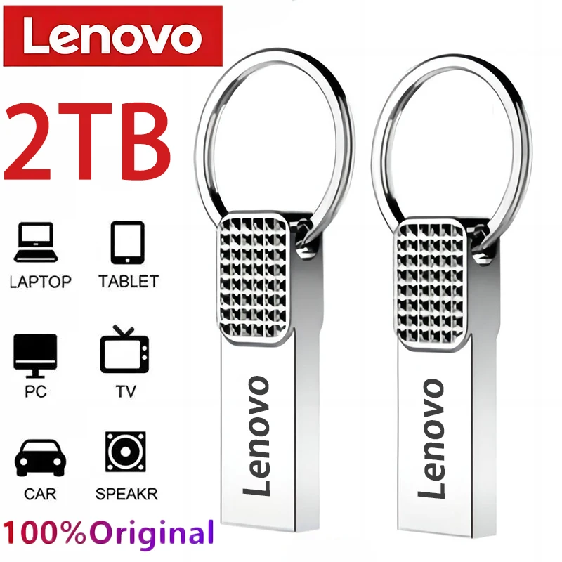 Lenovo 2TB USB 3.2 Flash Drive U Disk Type-C trasferimento ad alta velocità 2TB 1TB Pendrive in metallo di grande capacità Memoria Stick impermeabile