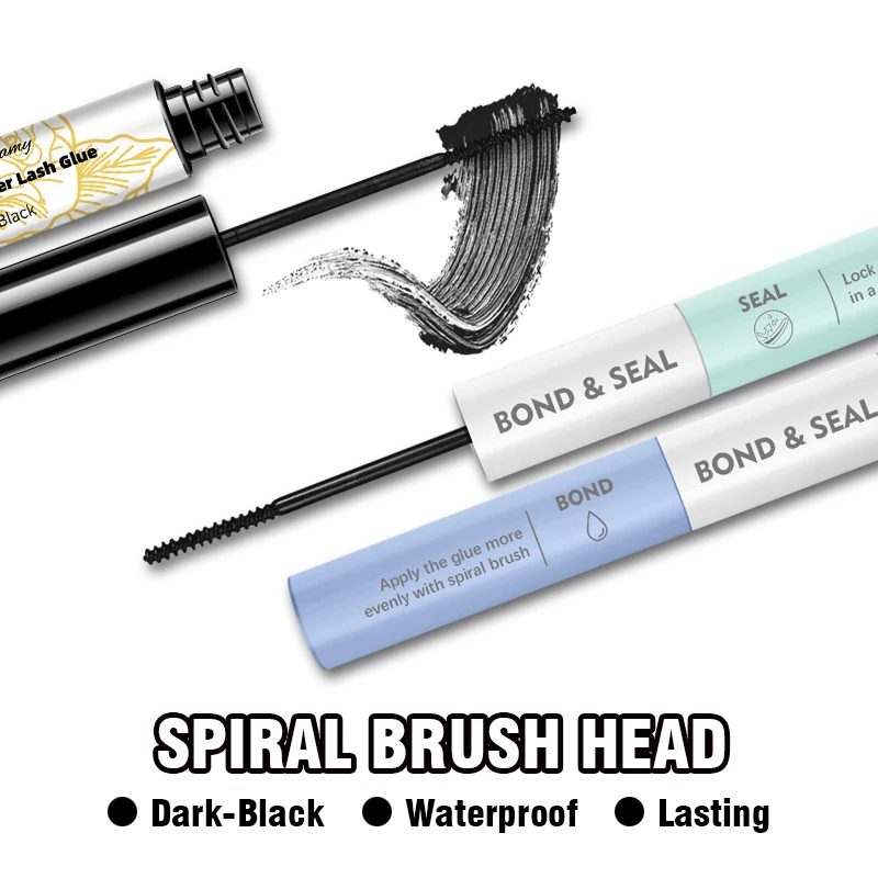 DIY Cluster Glue Lash Coating Seal Eyelash Clusters Brush Adhesive Bond Long Lasting PestañAs Postizas Pegamento Makeup Tools