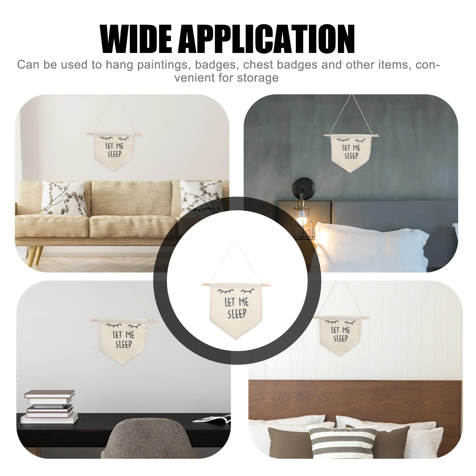 

Canvas Decor Brooches Holder Display Banner Hanging Badge Banner Wall Hanging Organizer For Badge Collection Wall Decoration