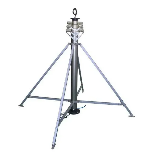 Heavy Duty Telescopic Mast 12m Height With 250kg Loading Mechanical Self Locking Pneumatic Type