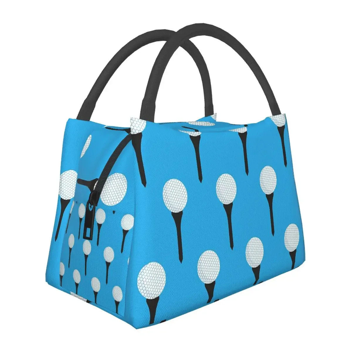 

Мяч для гольфа и футболка с узором (голубой синий) Сумки для обеда Изолированная коробка для бенто Портативная сумка для обеда Сумки для пикника Термосумка-холодильник