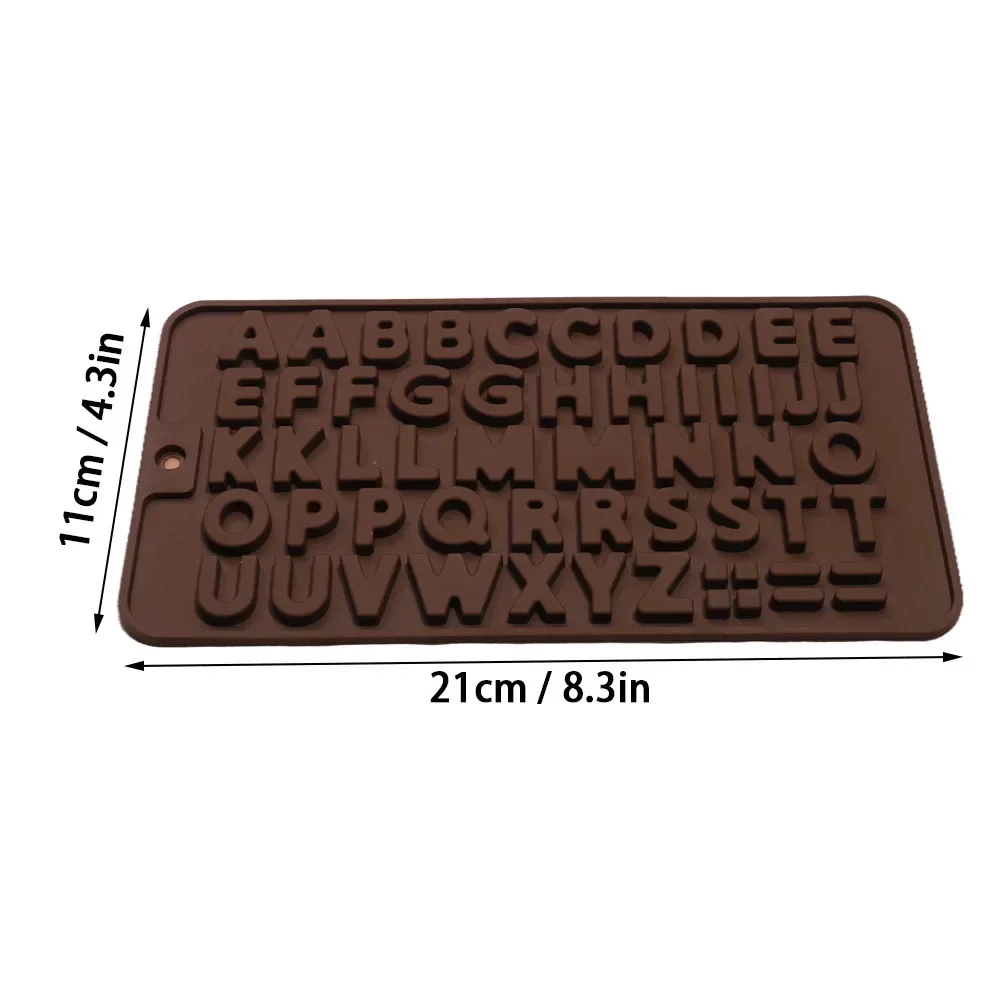 English Letter Number Silicone Mold Alphabet Chocolate Candy Baking Tray for Cake Ice Fondant Dessert DIY Tool Cartoon Shapes view 4