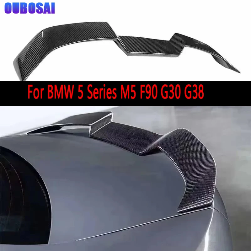 

For BMW 5 Series M5 F90 G30 G38 Carbon Fiber Tail fins Rear Spoiler Duckbill Car Wing Retrofit the rear wing body kit