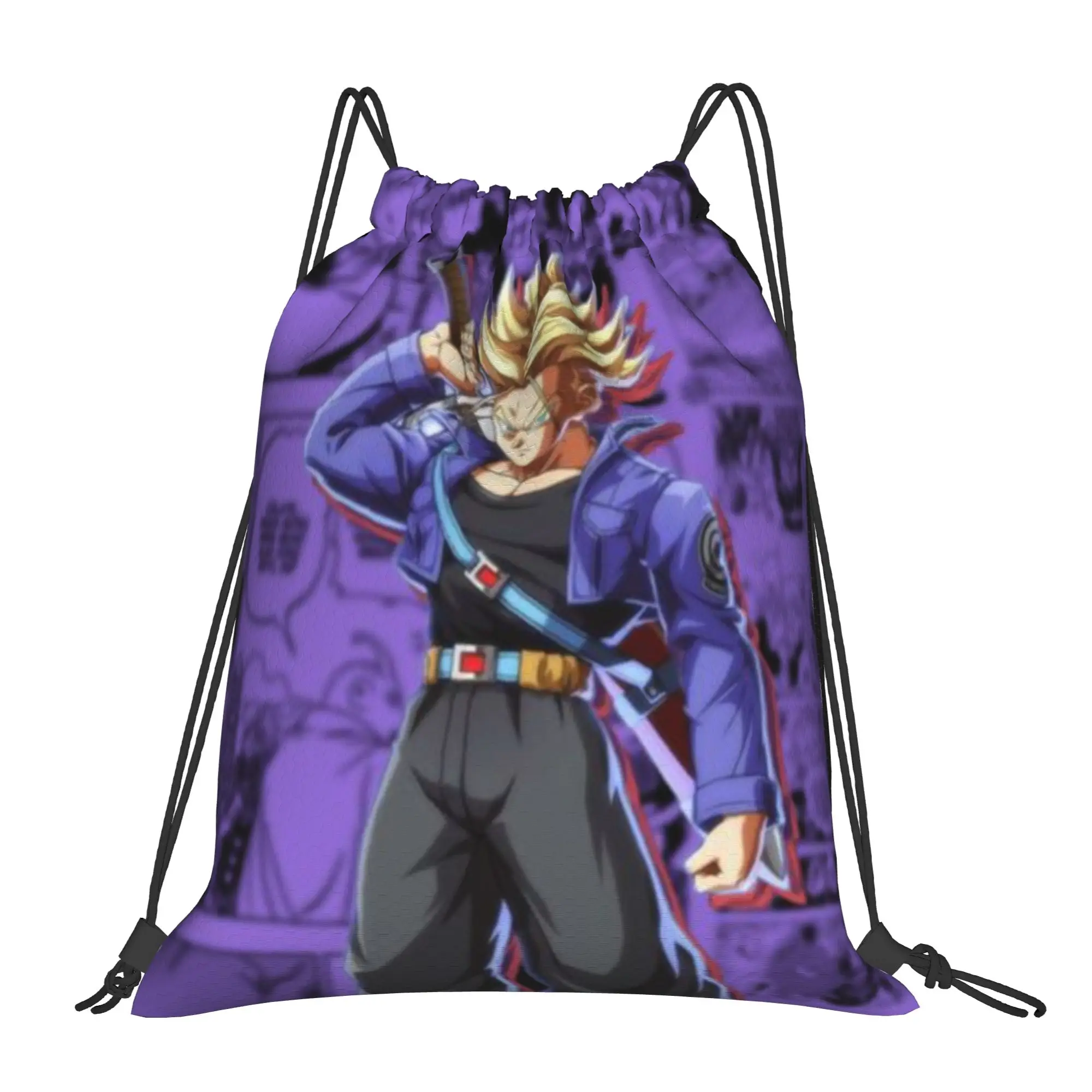 Golden Hair Sword Hero Trunks Mochila deportiva portátil con cordón, mochila para montar a caballo, bolsas con cordón para ropa de gimnasio