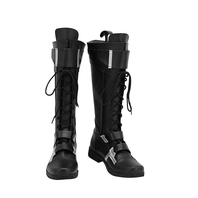 Scarpe cosplay da soldato invernale Bucky Barnes Gioco di ruolo Costume anime Stivali da guerriero nero