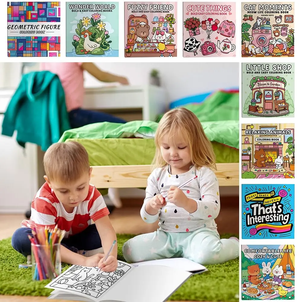 Funny Cartoon Coloring Book Stress Relief Painting Gift Paperback Educational Graffiti Painting Book for Adults And Teens
