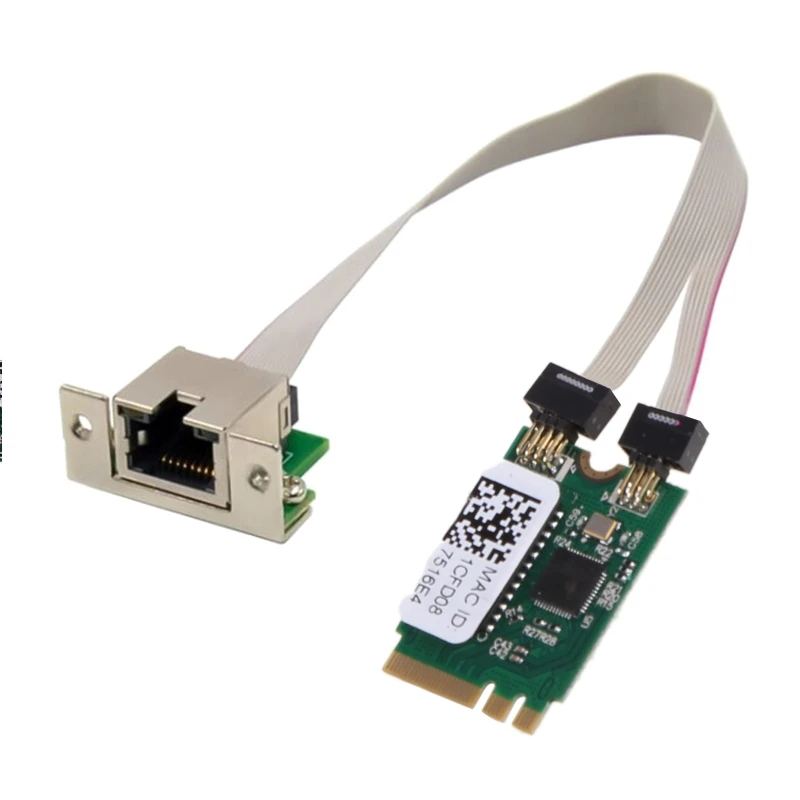 M.2 um e chave gigabit ethernet placa de rede para intel rtl8125b rj45 lan adaptador 10/100/1000mbps