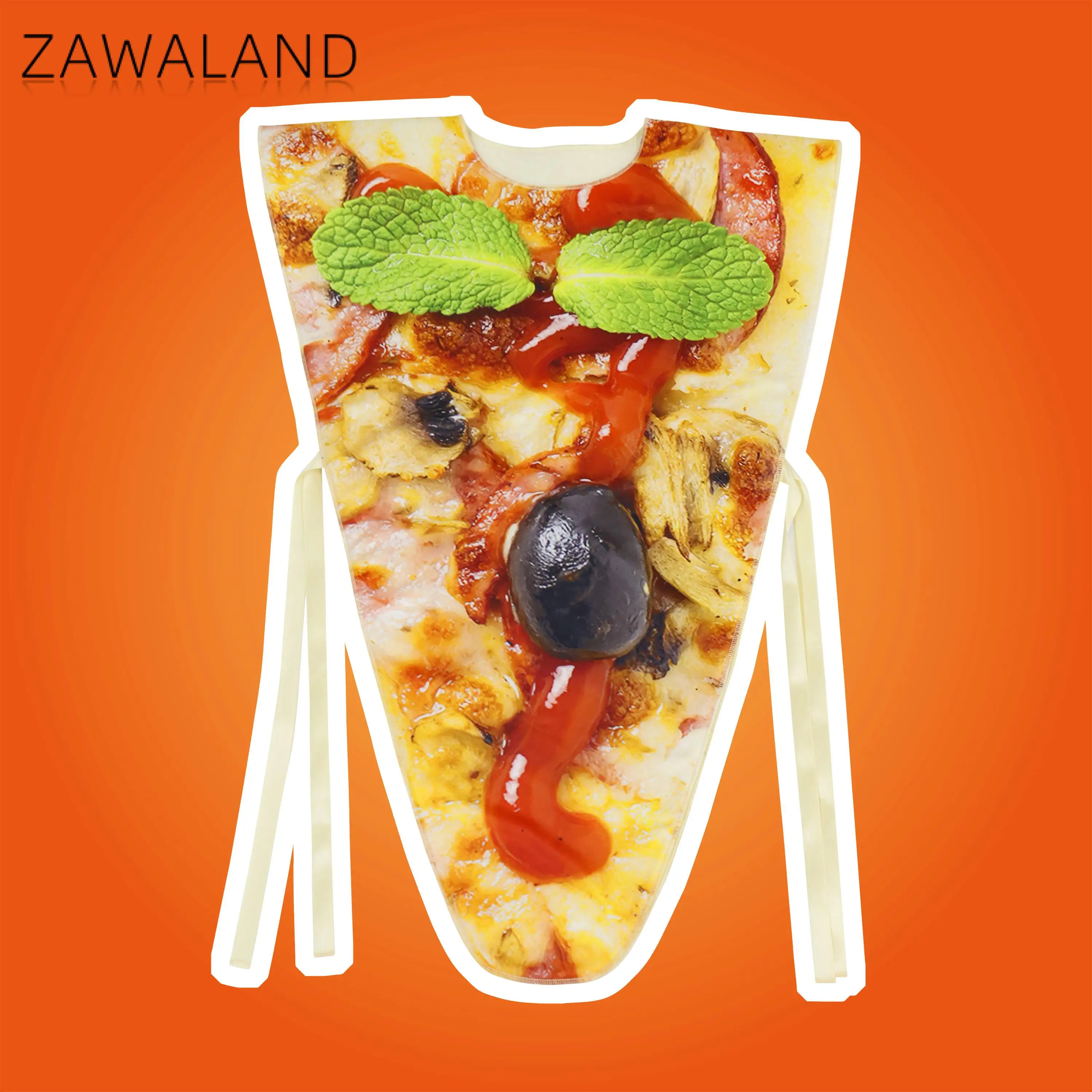 Zawaland Costume da Pizza Cosplay cibo divertente vestito da festa donna uomo tuta carnevale tutina mostra vestiti da travestimento