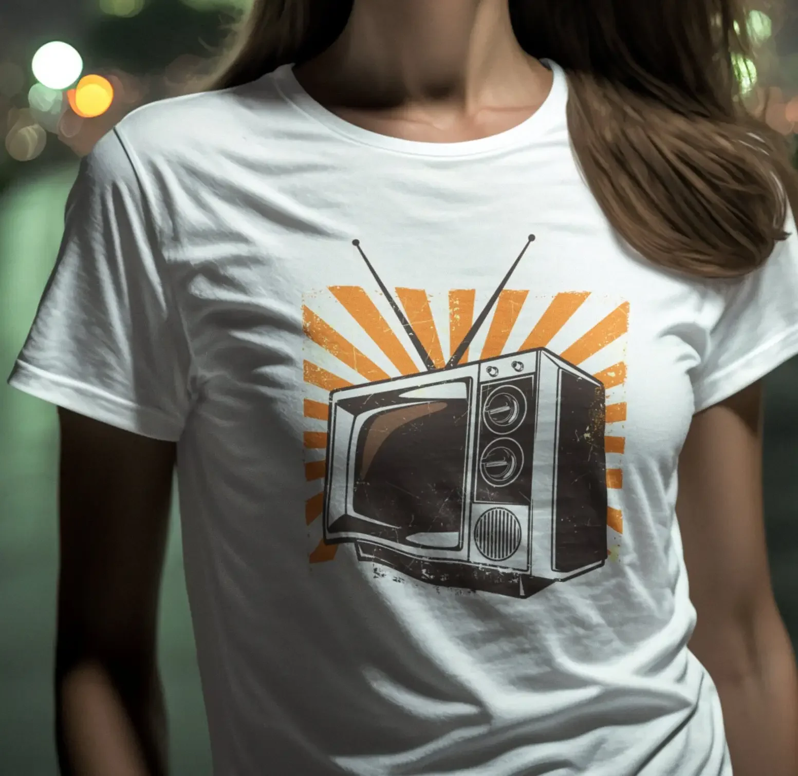 70S خمر التلفزيون المتحمسين تي شيرت التلفزيون الكلاسيكي الرجعية بث عاشق الحنين أعلى تاريخ الوسائط الموضة #1