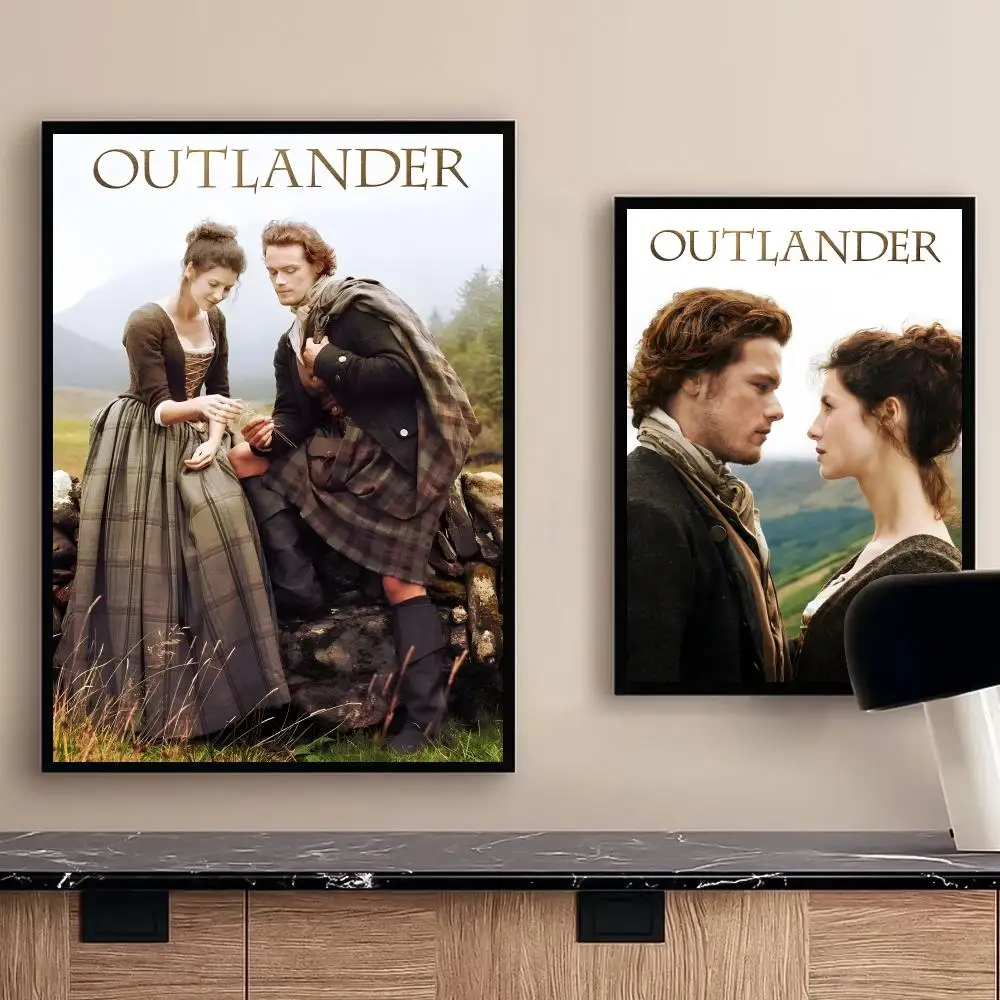 O-outlander مسلسل تلفزيوني اللوحة الخط غرفة نوم المنزل مقاوم للماء قماش المشارك غير المؤطرة جدار الفن طباعة الديكور جدارية