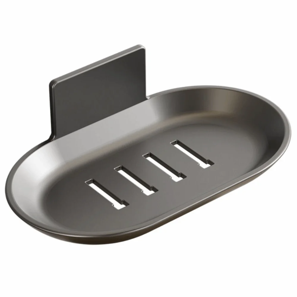 

2 шт. алюминиевая настенная мыльница без перфоратора, сливная коробка для мыла, прочная несущая нержавеющая мыльница для ванной комнаты