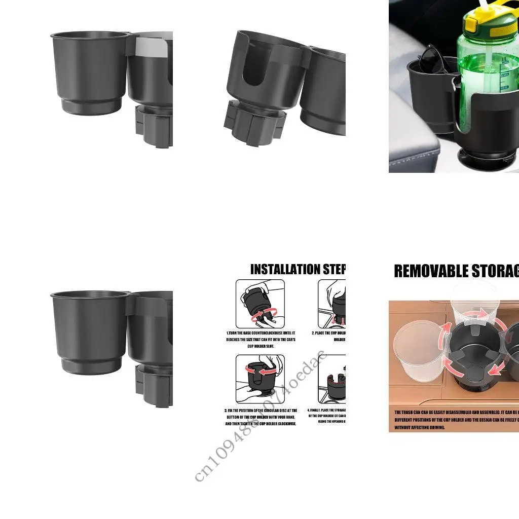 

2 Slot Car Drink Holder With Additional Storage Compartment Suitable For Road Trip And Daily Commute