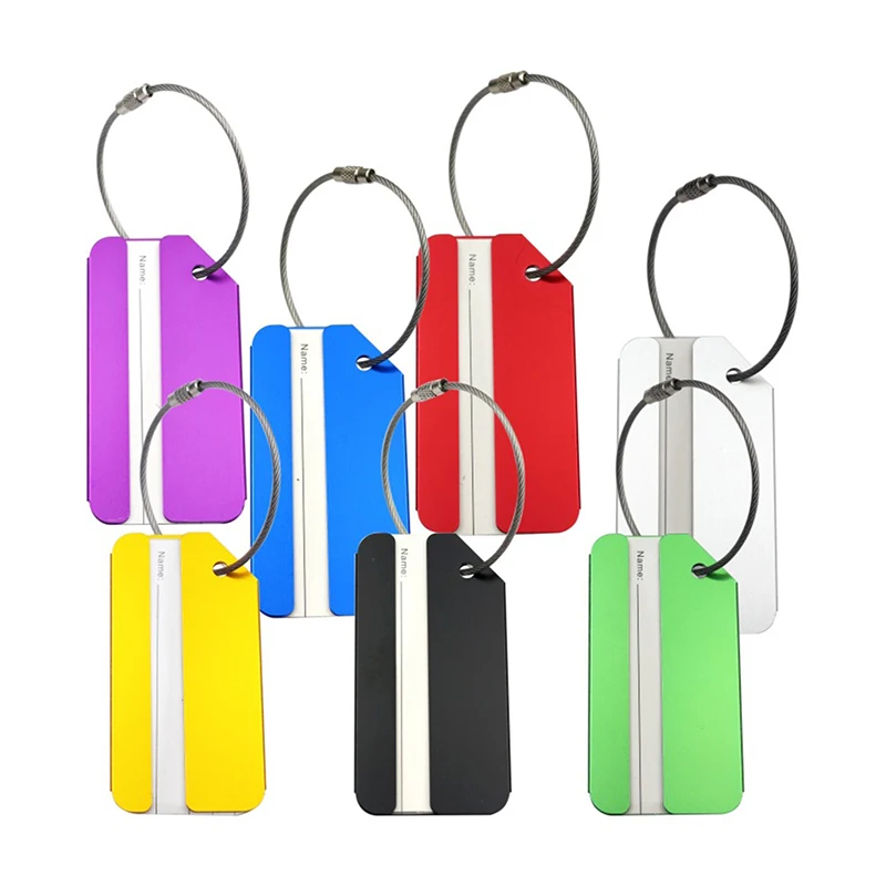 Bagagelabels Aluminium Kofferlabel Reislabels Set Met Stalen Lus-Id Bagagelabels Voor Koffers Reisaccessoires