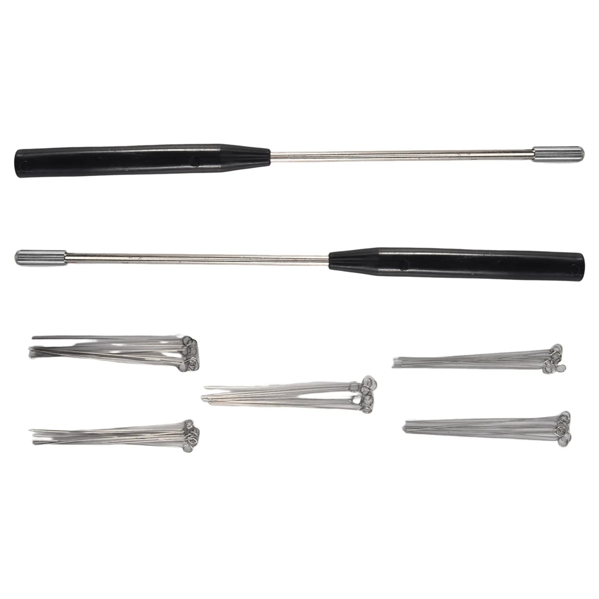 AA91 2PCS Reusable Inoculating Loop Holders with 50Pcs 10UL Nichrome Needle Tips Inoculation Loop for Lab