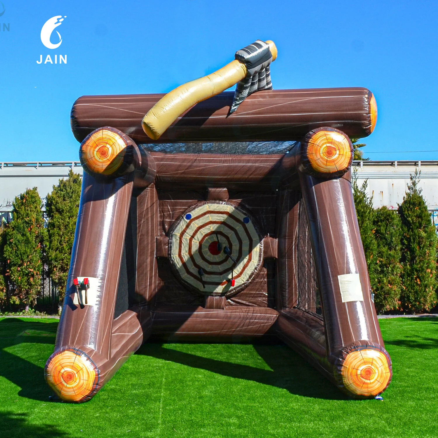 Carnival Sport Games Inflatable Axe Throwing Target Game with Blower And Axes