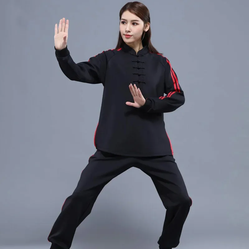 Winter Cotten Kung Fu Tai Chi Clothing Thicken Martial Arts Clothes Taiji Wushu Uniform Wing Chun Multicolor Thicken Knitting