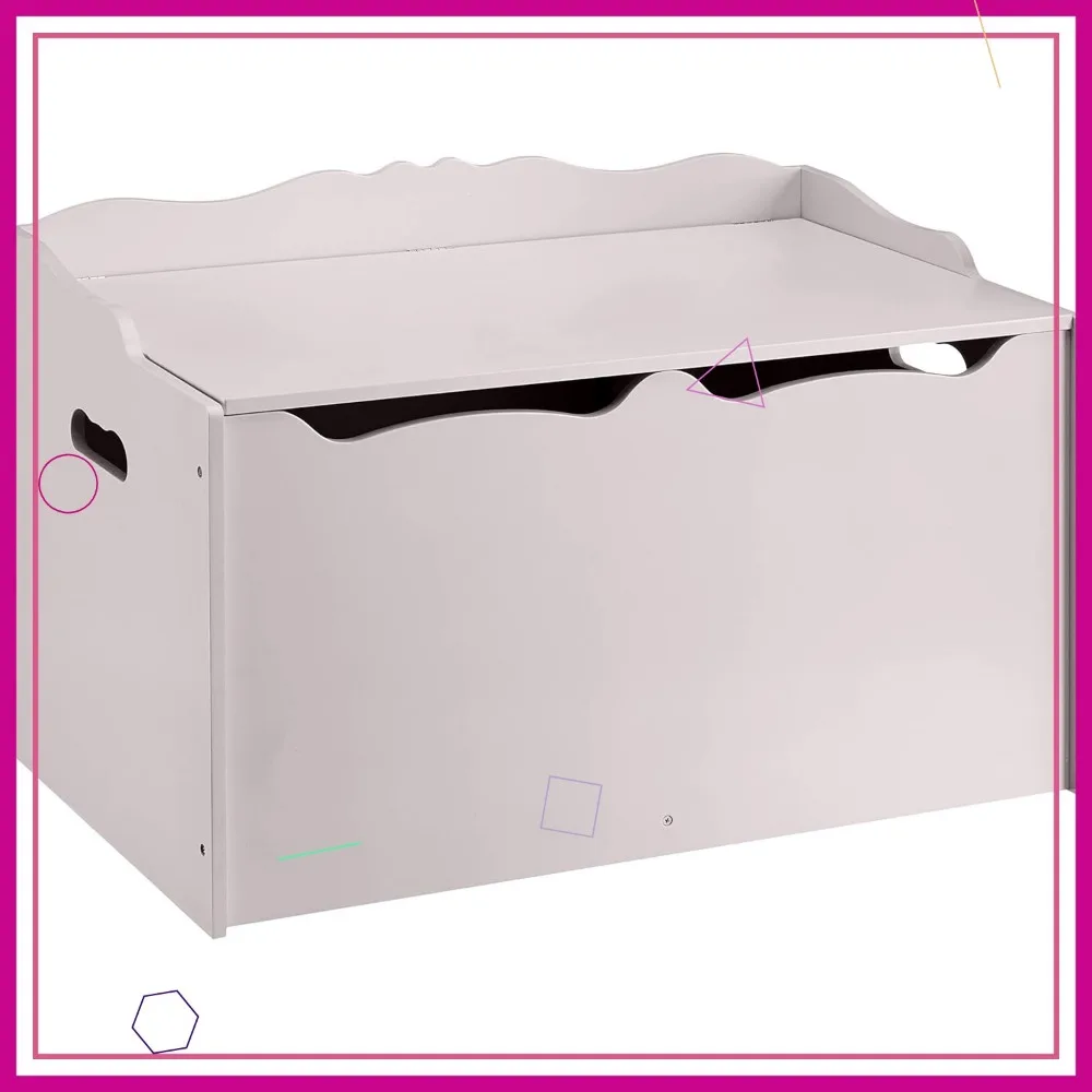 Деревянный сундук для хранения игрушек, серый, 30x18x19 дюймов, органайзер для детской комнаты