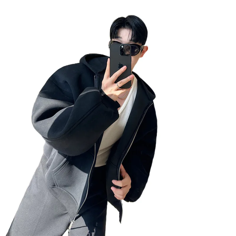 

Loose Plus Size Fashion Sweater Men's Lantern Sleeves Loose American Sweater Jacket