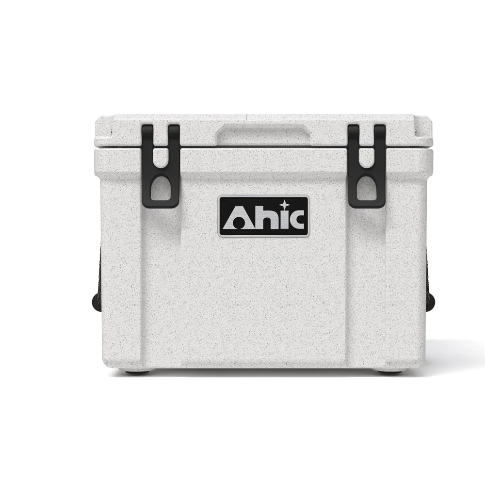 25L Fishing Cooler Marble White Color Ice Box friendly Features Rotomolding Hard Cooler for Outdoor Camping Travel Picnic