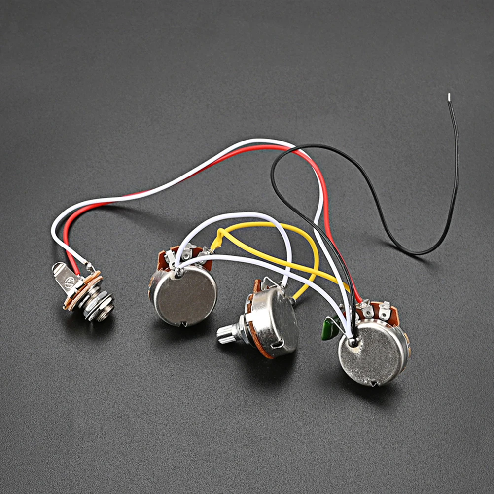 

Lightweight Metal Guitar Potentiometer Harness 250K Pots Easy Install Removal Electric Guitar Accessories