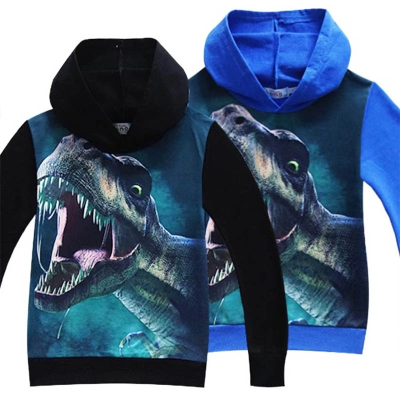 

Summer Autumn Boys Girls Dinosaur Pattern Long Sleeve Sweater Kids Boys T Shirts 3D Printed Hoodies Big Boy Sweatshirt Clothes