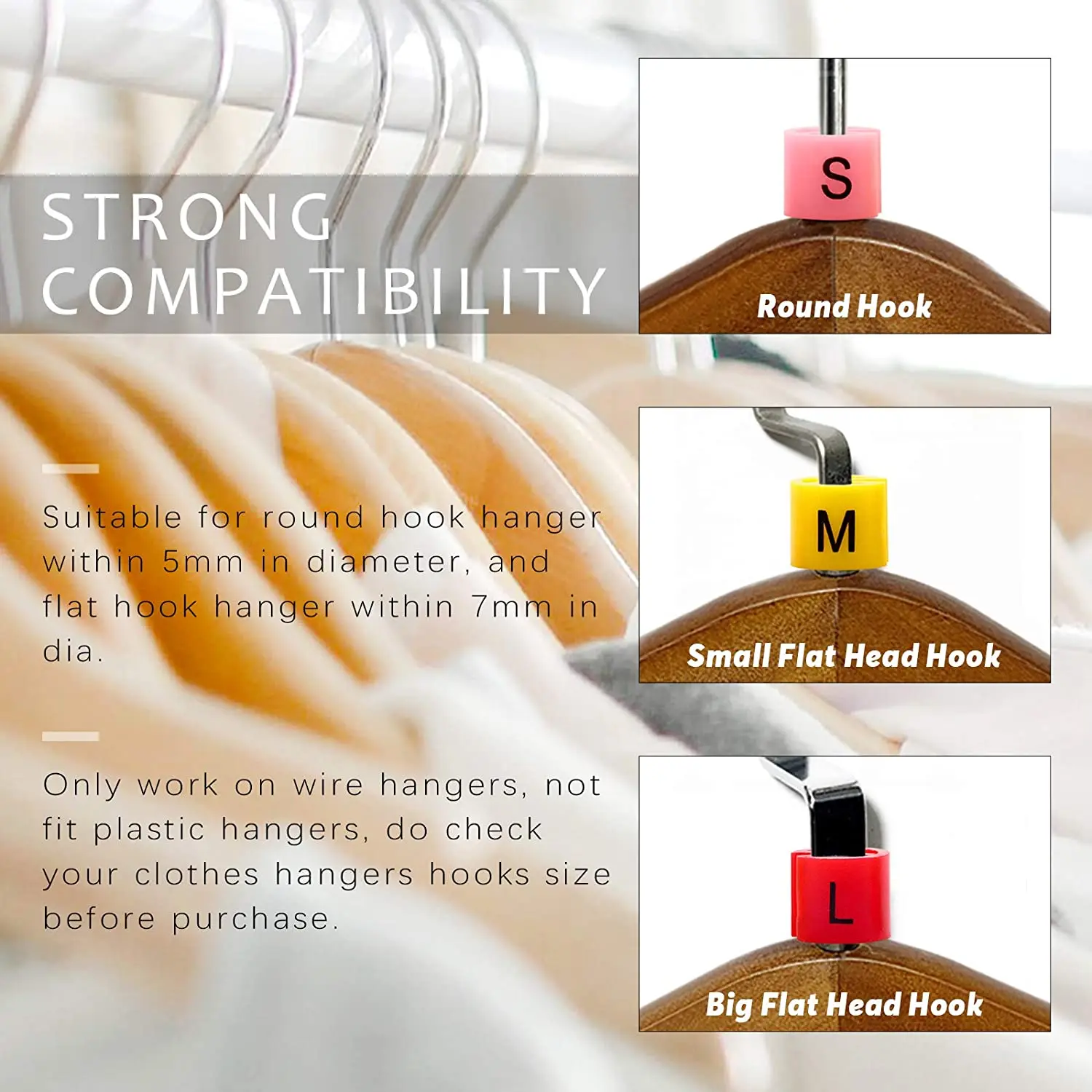 Size Marker Colored Hanger Sizer Circle Garment Marker 