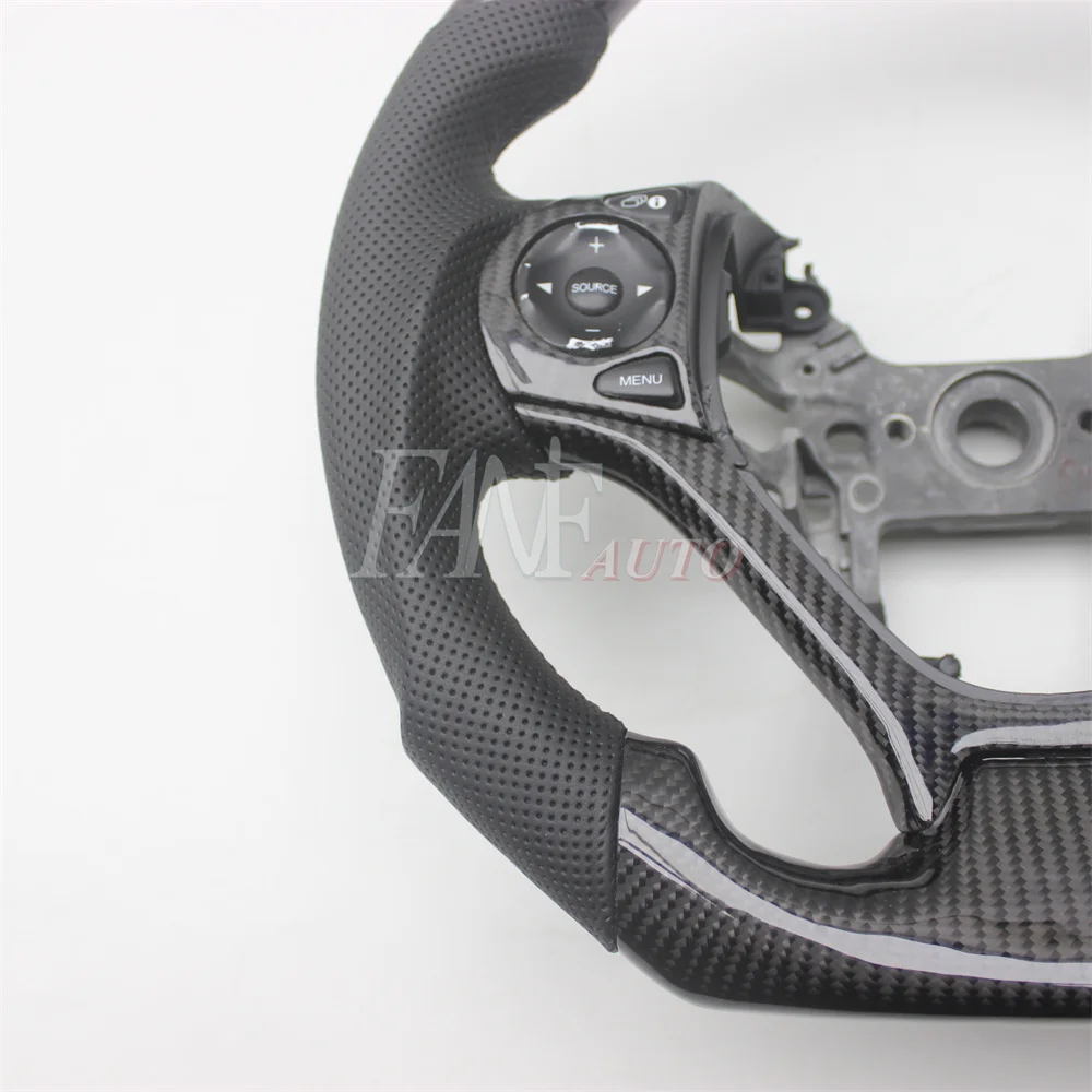 Replacement Real Carbon Fiber Steering Wheel with Leather for Honda Civic 9TH GEN 2012-2015