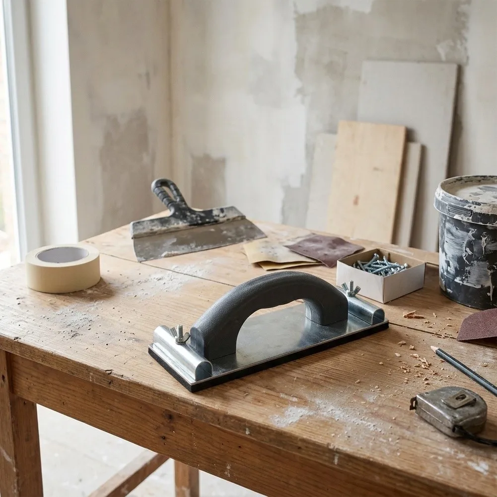 Aluminum Sanding Rack With Ergonomic Handle For Corner Finishing And Tight Spaces Drywall Plastering Tool