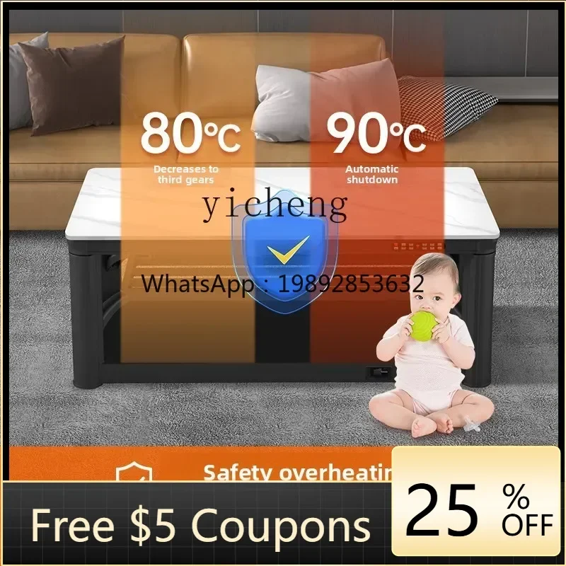 電気加熱テーブル 電気ストーブテーブル 加熱テーブル リフティング機能付き 正方形 家庭用 リビングルーム用