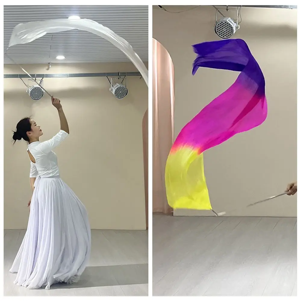 with Telescopic Sticks Belly Dance Accessories Props Multicolor Scalable Rods Colorful Scarves Flag