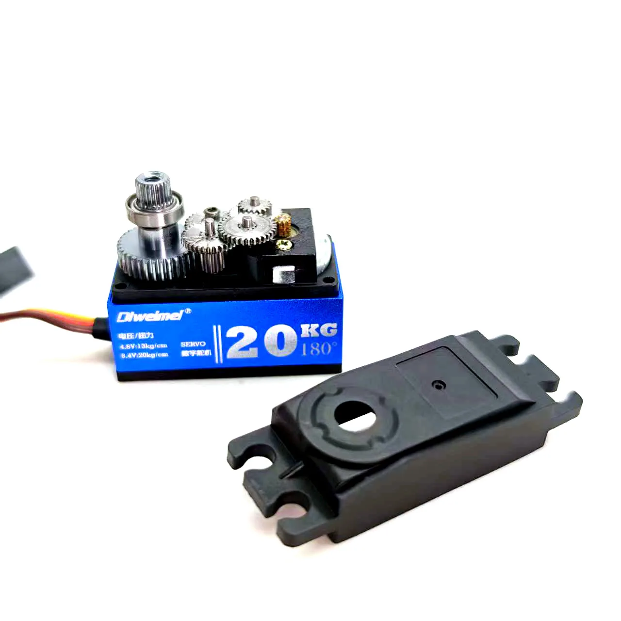 Servo digital de 20kg 180/270 graus, engrenagem de metal de alto torque e velocidade rápida, para helicóptero de braço de robô de carro RC