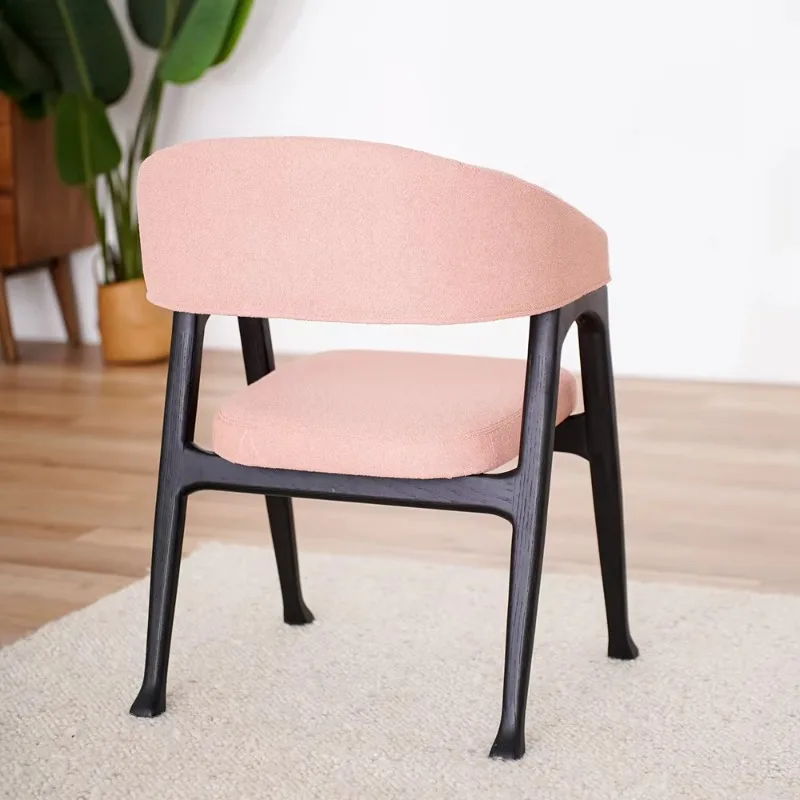 Italian villa luxury dining room furniture set high back armless dining chair fiberglass legs wood material