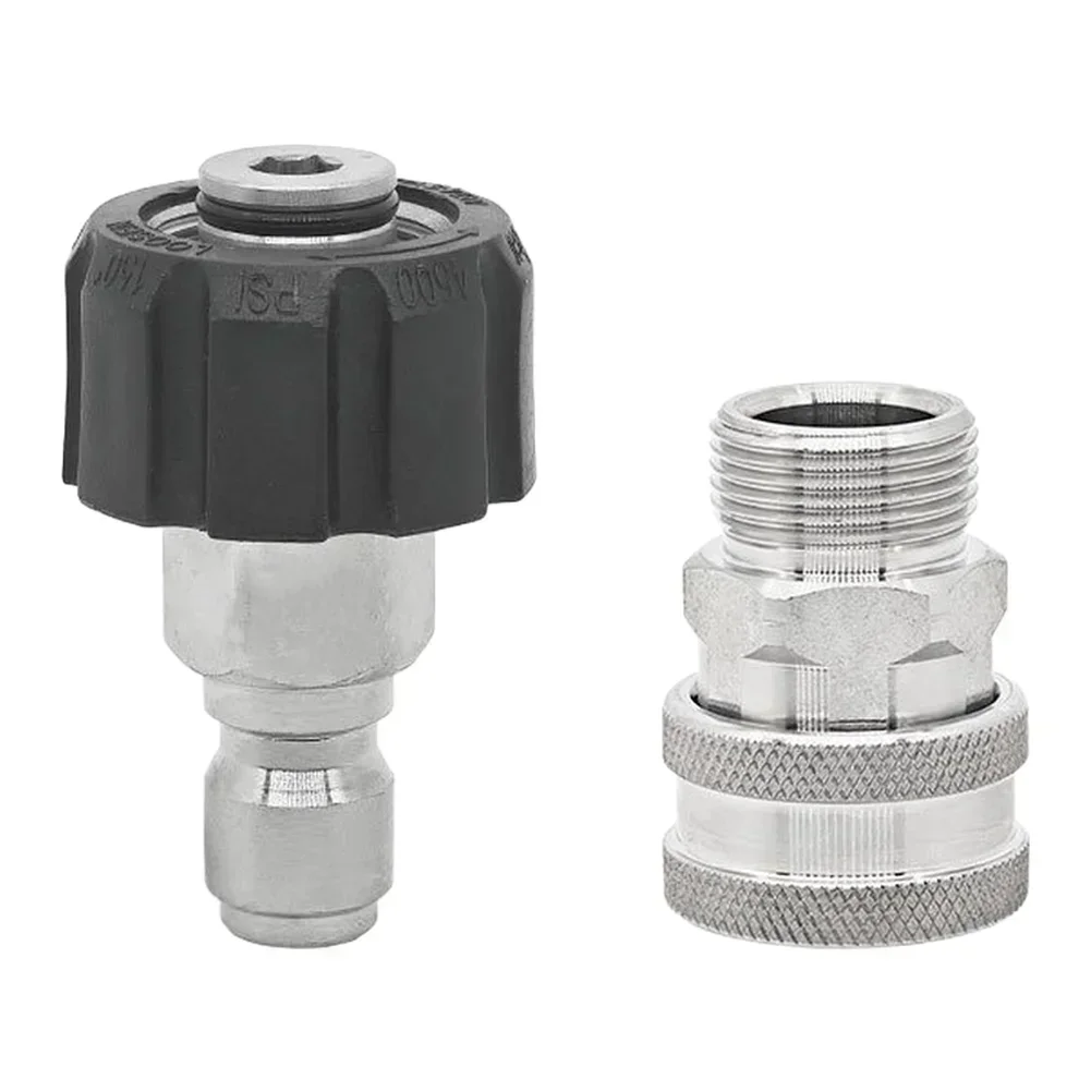 

Высоконапорный быстроразъемный соединитель из нержавеющей стали M22 для автомойки, адаптер для полива сада, быстроразъемные фитинги