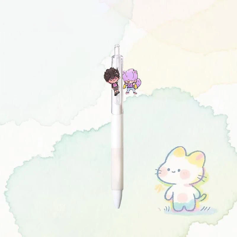 القلم ل K-Pop الأسود شيطان الصيادين 0.5 مللي متر القلم طالب تأخذ امتحان رسم لعبة أنيمي الكرتون الشكل القرطاسية دراسة لوازم الاطفال هدية #2