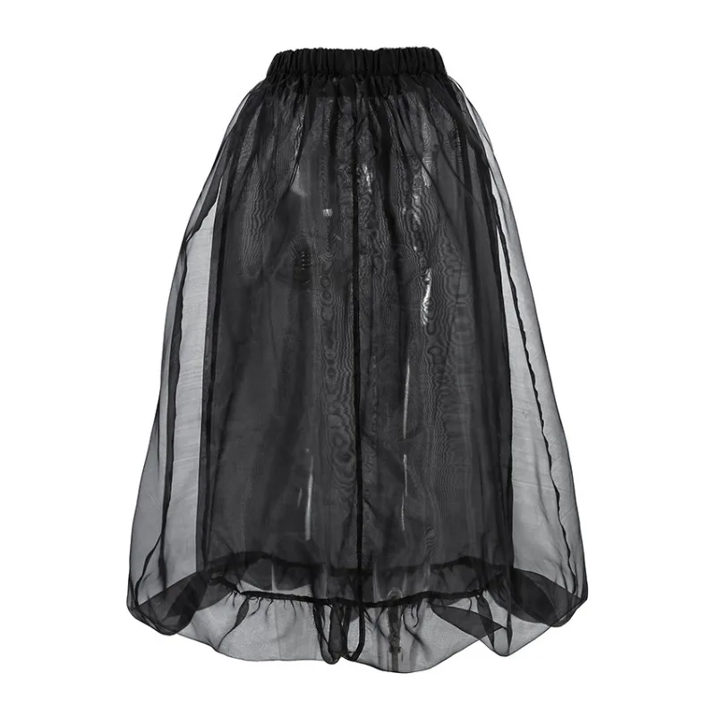 

Весна 2024, французский дизайн, белая модная сетчатая юбка-пачка, юбка, женская одежда 1190