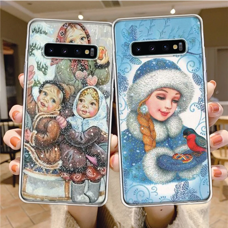 Russian matryoshka Dolls Custom Phone Case For Samsung A15 A25 A35 A55 Galaxy A70 A50 A40 A30 A20 A20E A20S A05S M12 M21 M30