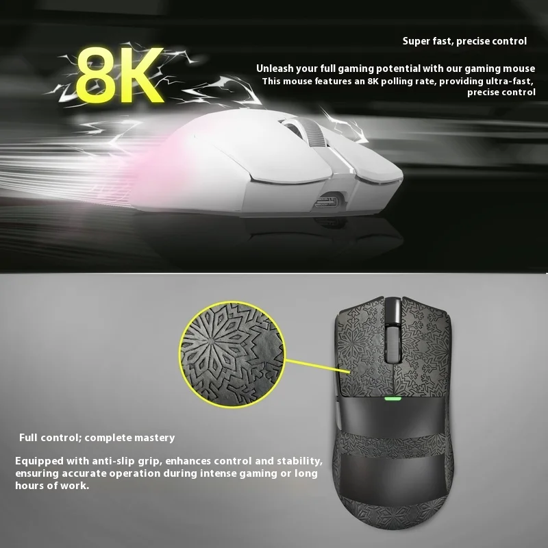 FANTECH WG13 Series ثلاثة أوضاع 1K/8K ماوس ألعاب لاسلكي بلوتوث 2.4G 58g خفيف الوزن PAW3395 PAW3311 مع قاعدة شحن #4