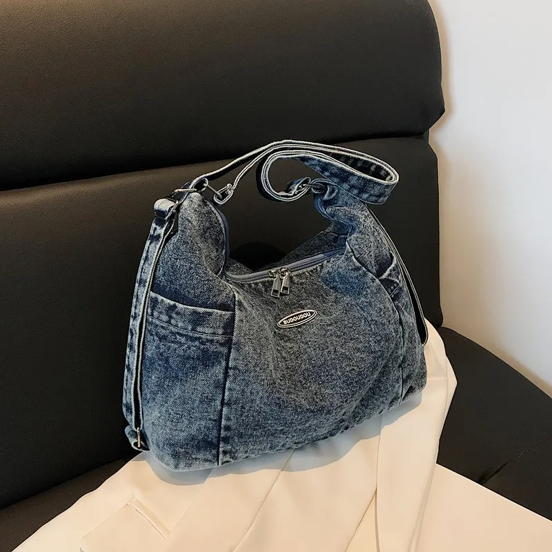 

Casual Denim Sweet Crossbody Bags 2025 High Quality Shoulder Bags on Sale Sewing Thread Youth Large Capacity Women's Bags