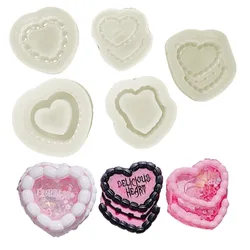 Silicone Epoxy Resina Mold Bolo Caixa De Armazenamento, tanques DIY