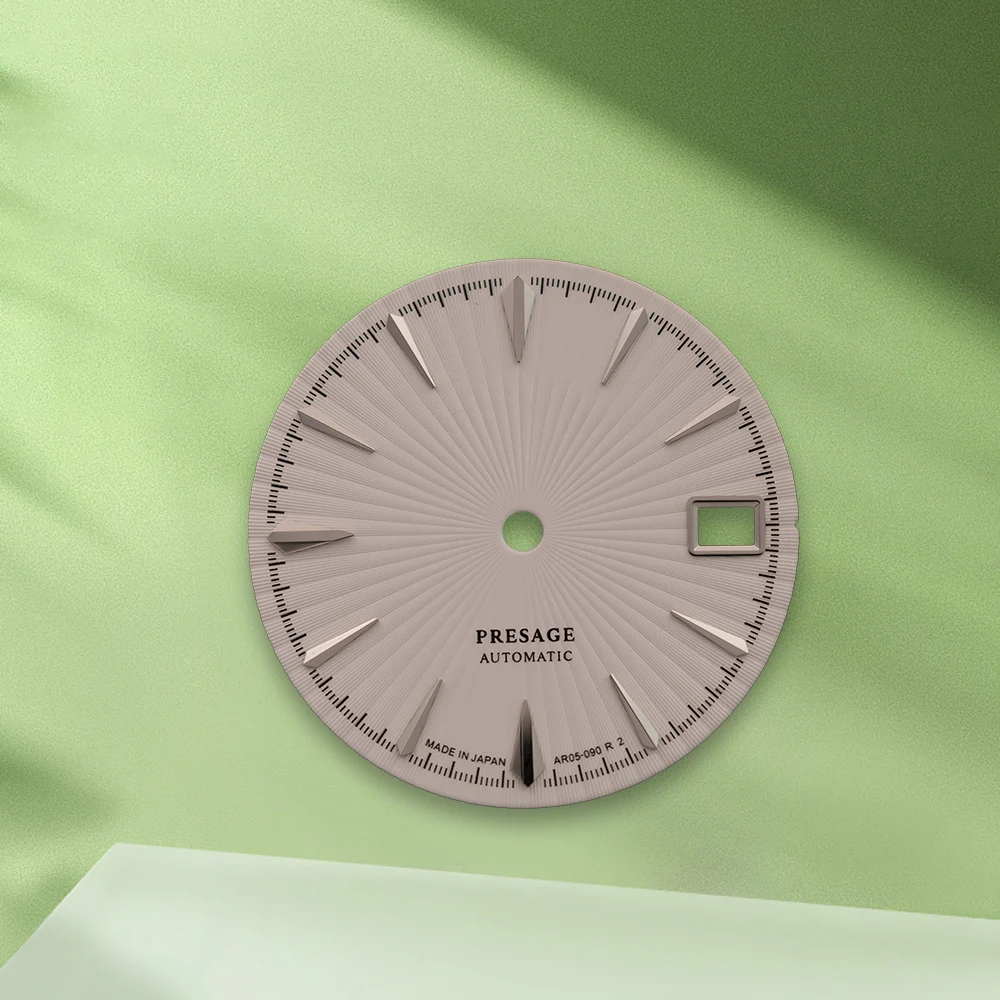 Orologio in argento con quadrante cocktail nero NH35 con logo S da 28,5 mm, senza lancette, adatto per accessori per la modifica dell'orologio con movimento NH36