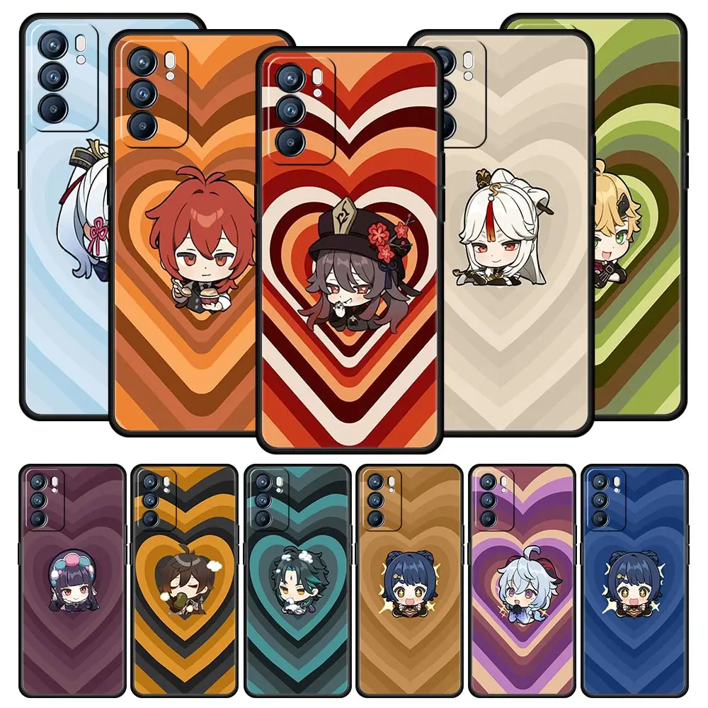 

love Genshin Impact Aesthetic For OPPO Find X5 A54 5G Phone Case A53 A52 A9 A57 A16 A15 A95 A76 A74 A12 Reno8 Reno6 Pro 5G Cover