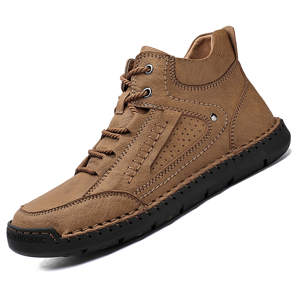 

Handmade Leather Boots Men Shoes Casual Ankle Boots Men Loafers Comfortable Shoes Men Flats Fashion Moccasins Male Botas Shoes