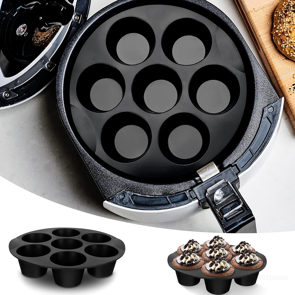 7 otworów Silikonowa forma do ciasta Akcesoria do frytownicy Kuchenka mikrofalowa Forma do pieczenia Okrągła forma do muffinów Mata do pieczenia Narzędzia