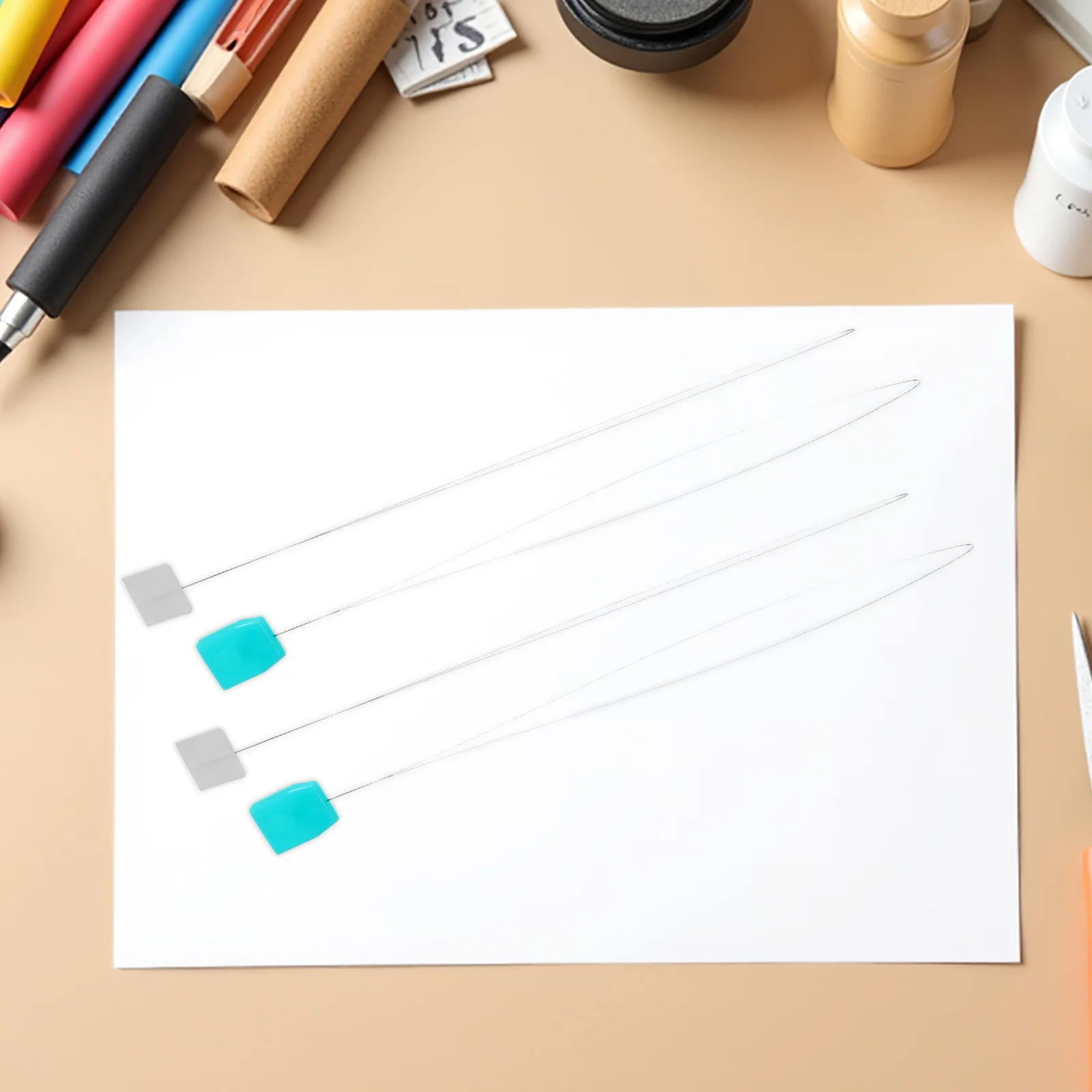 

20Pcs Long Punch Needle Threader Sturdy Hand Sewing Tool Quick Threading for Embroidery Cross Stitch DIY Crafts