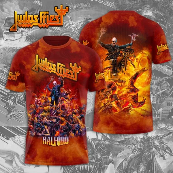 

Футболка с 3D-принтом Judas Priest для мужчин и женщин, модная футболка с коротким рукавом, детская одежда, мужская одежда
