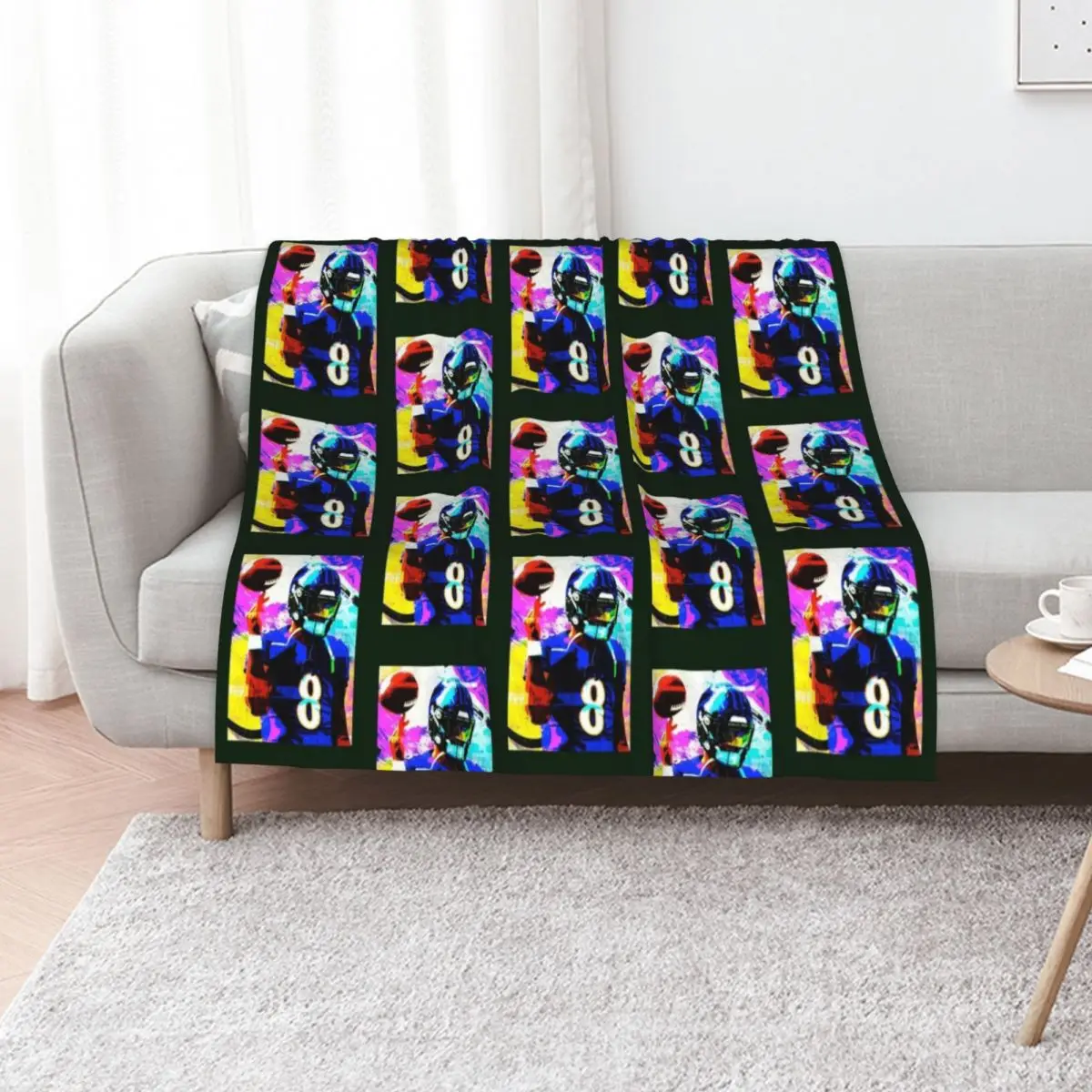 handdrawn Lamar Throw Blanket Sofa Quilt blankets and throws Comforter Custom Luxury Brand Moving Blankets